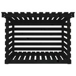 vidaXL Support pour bois de chauffage Noir 108x73x79 cm Bois de pin