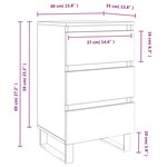 vidaXL Tables de chevet 2 Pièces chêne marron 40x35x69 cm bois ingénierie