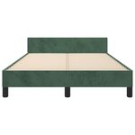 vidaXL Cadre de lit avec tête de lit vert foncé 120x190 cm velours