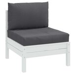 vidaXL Coussins de palette lot de 2 anthracite mélangé tissu