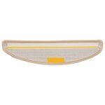 vidaXL Tapis d'escalier 20 pièces 56 x 17 x 3 cm Crème Demi-rond