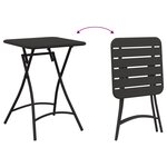 Table de jardin pliable vidaXL - Anthracite - 55x55x73 cm - Acier