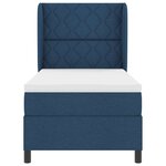 vidaXL Lit à ressorts avec matelas Bleu 100 x 200 cm tissu