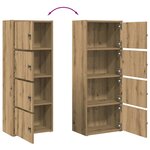 vidaXL Bibliothèque chêne artisanal 40x24x102 cm bois d'ingénierie