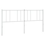 vidaXL Tête de lit métal blanc 193 cm