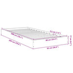 vidaXL Cadre de lit blanc 90x200 cm bois d'ingénierie