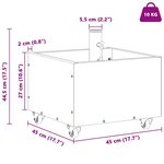 vidaXL Base de parasol avec jardinière Blanc 45 x 45 x 45 cm Acier