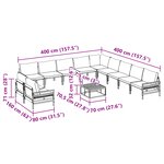 vidaXL Ensemble de canapé de jardin 12 Pièces Anthracite Acier