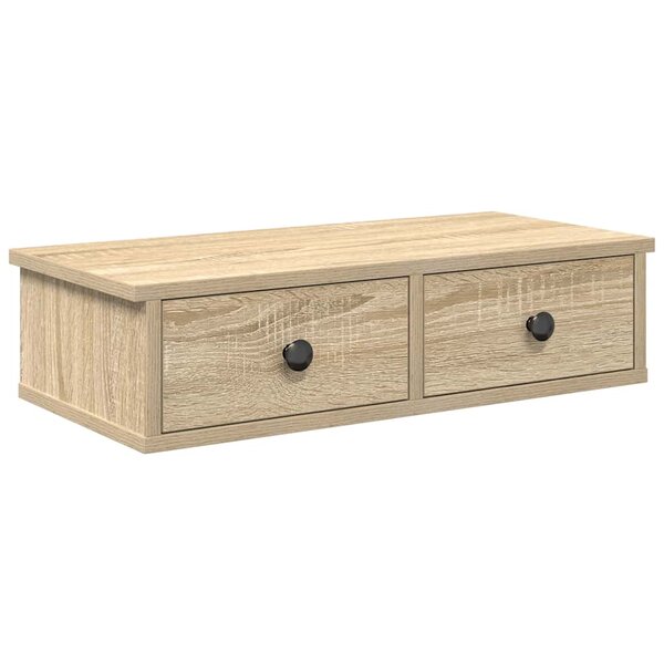 vidaXL Étagère murale avec tiroirs chêne sonoma bois d'ingénierie