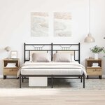 vidaXL Tables de chevet 2 Pièces chêne artisanal 40x35x50 cm