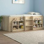 vidaXL Armoire de lit avec étagère 2 Pièces Chêne Sonoma 66 x 33 x 48 cm
