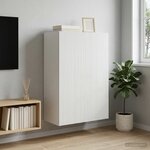 vidaXL Armoire Murale 66 x 34 5 x 90 cm Bois d'ingénierie Blanc