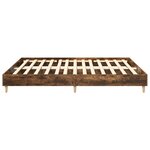 vidaXL Cadre de lit sans matelas chêne fumé 200x200 cm bois ingénierie