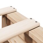 vidaXL Lit bibliothèque sans matelas 135x190 cm bois de pin massif