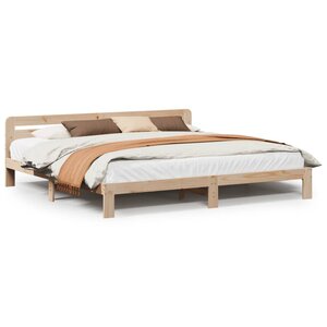 vidaXL Cadre de lit sans matelas 200x200 cm bois massif de pin