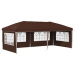 vidaXL Tente de fête pop-up 575 x 289 x 245 cm Marron