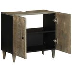 vidaXL Armoire lavabo de salle de bain bois massif de manguier