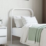vidaXL Tête de lit de remplacement métal blanc 75 cm