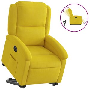 vidaXL Fauteuil inclinable électrique jaune Velours