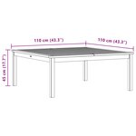 vidaXL Table basse Acacia clair 110 x 110 x 45 cm Bois d'Acacia Massif