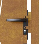 vidaXL Portail de jardin 105x205 cm acier corten conception d'herbe