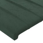 vidaXL Tête de lit à LED Vert foncé 90x5x118/128 cm Velours