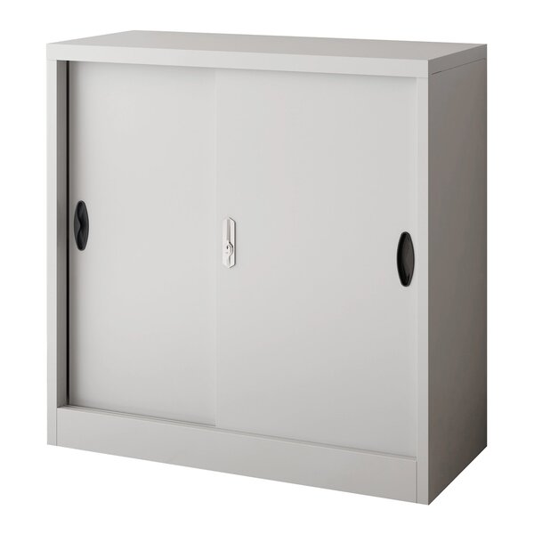 Casier de bureau armoire meuble de rangement pour bureau atelier chambre acier de bureau rieti acier laqué 90 x 40 x 90 cm gris clair 03_0008814