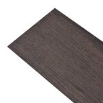 vidaXL Dalles de plancher PVC autoadhésif 5 21 m² 2 mm marron foncé