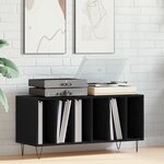 Meuble d'enregistrement vidaXL Noir Chêne 100x38x48 cm Bois d'ingénierie
