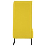 vidaXL Canapé Haut Jaune Clair 109x56x121 cm Tissu