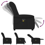 vidaXL Fauteuil de massage inclinable électrique Noir Tissu