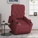 vidaXL Fauteuil inclinable électrique rouge bordeaux similicuir