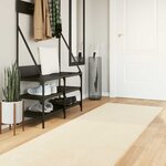 vidaXL Tapis doux à poils moyens et lavable HUARTE Crème 80 x 500 cm