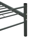 vidaXL Cadre de lit sans matelas gris métal 200x200 cm
