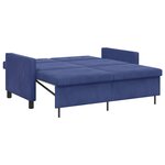 vidaXL Canapé-Lit Bleu police Tissu