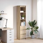 vidaXL Buffet haut chêne sonoma 37 5x35x180 cm bois d'ingénierie