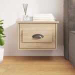 vidaXL Table de chevet murale chêne sonoma 41 5x36x28 cm