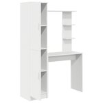 vidaXL Bureau avec Rangement Blanc Bois d'Ingénierie