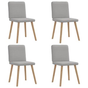 vidaXL Chaises à manger lot de 4 gris nuage tissu