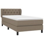 vidaXL Sommier à lattes de lit avec matelas Taupe 80x200 cm Tissu