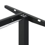 Cadre de Bureau table poste de travail meuble d'ordinateur informatique étude debout (94-135) x 60 x (70-114) cm acier noir 02_0023975