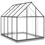 vidaXL Serre avec cadre de base anthracite 224x169x202 cm aluminium