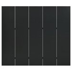 vidaXL Cloison de séparation 5 panneaux Noir 200x180 cm Acier