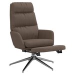 vidaXL Chaise de relaxation avec repose-pieds Taupe Tissu