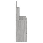 vidaXL Coiffeuse avec miroir sonoma gris 96x39x142 cm