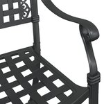 Chaises de jardin vidaXL 2 Pièces Noires en aluminium moulé