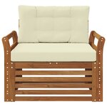 vidaXL Canapé d’extérieur Bois d'acacia massif et polyester