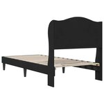 vidaXL Cadre de lit avec tête de lit Noir 90 x 190 cm Velours