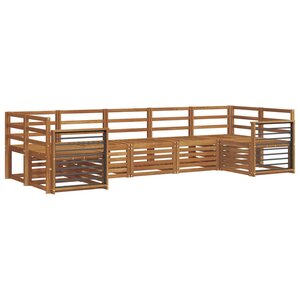 vidaXL Ensemble de canapés d'extérieur 7 pc Naturel