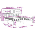 vidaXL Lit bibliothèque sans matelas cire marron 180x200 cm pin massif